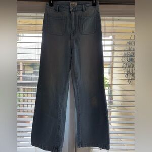 ROLLA'S High rise sailor wide leg jeans size:32
Length:31 color:Lily Blue
